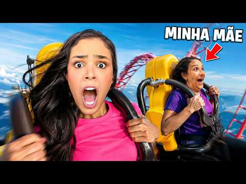 I TOOK MY MOM ON THE MOST EXTREME ROLLER COASTER 😱* did she get sick?
