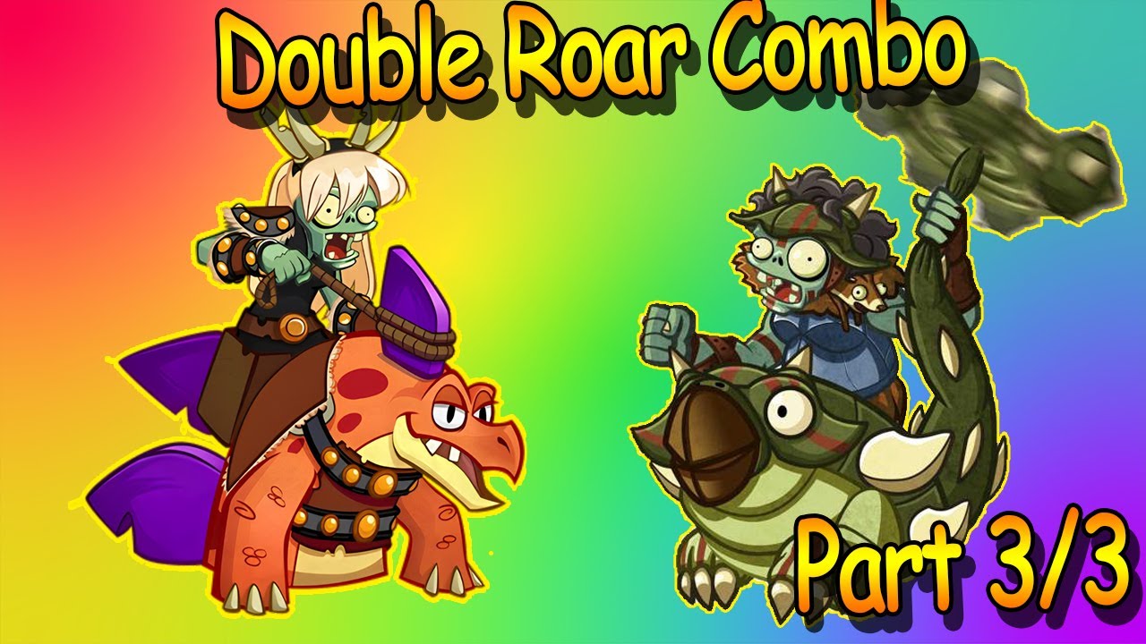 (Part 3) Tankylosaurus + Stompadon Roar Combo Is Actually Work!!! ♠ PvZ Heroes
