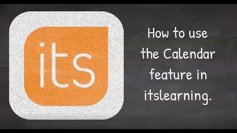 itslearning: The Calendar feature