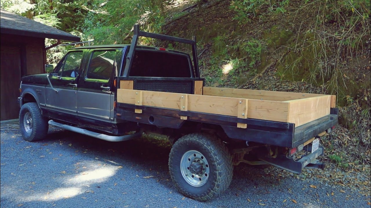 Making wood sides for my 1996 Ford F350 diesel flatbed YouTube