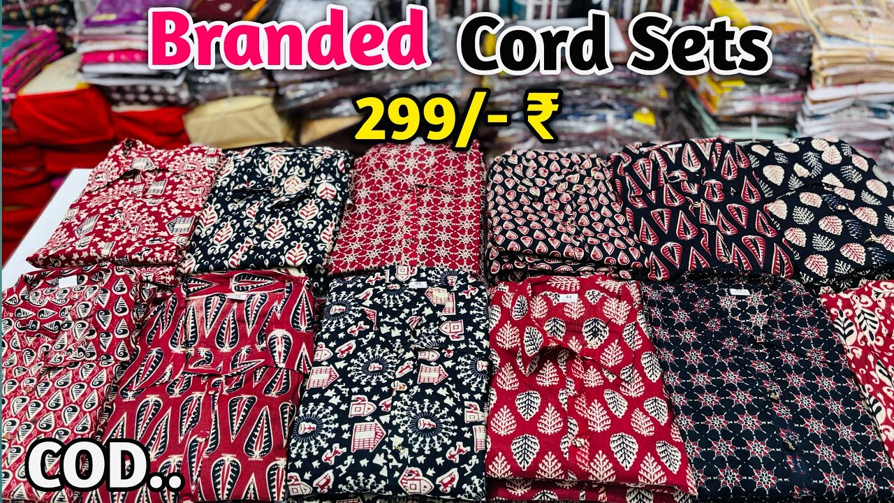 Royal Prints Premium Cord Sets Get 299/- Rupees In Wholesale | Cord Set Wholesale Market In Surat