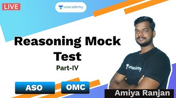 Reasoning Mock Test For OMC & ASO Part-V | Amiya Ranjan Das