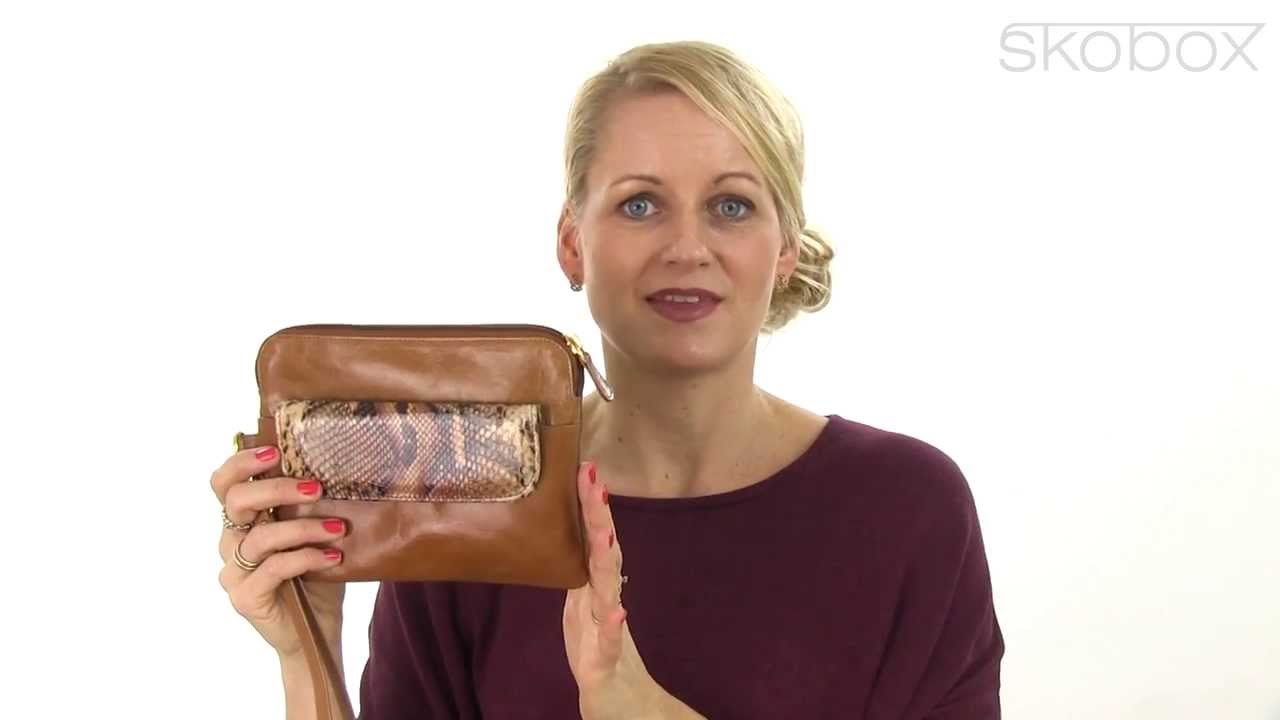 Skobox - Clutch fra BelSac i italiensk skind og ægte håndmalet pytonskind - Køb Belsac tasker online