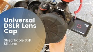 Universal DSLR 📸 Lens Cap - Stretchable Soft Silicone | Unboxing Goodness screenshot 2