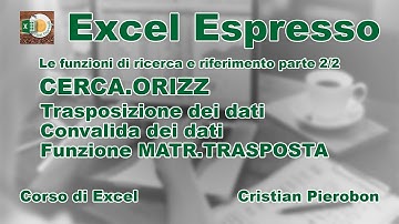 La funzione CERCA.ORIZZ Excel - Excel Espresso