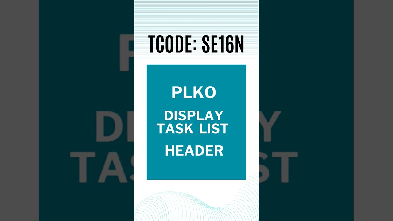 SAP QM | PLKO Table Display Task list Header Data | TCODE: SE16N 