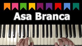 Como tocar ASA BRANCA de Luiz Gonzaga com as duas mãos (teclado e piano iniciante)