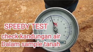 SPEEDY TEST CHECK KANDUNGAN AIR DALAM TANAH