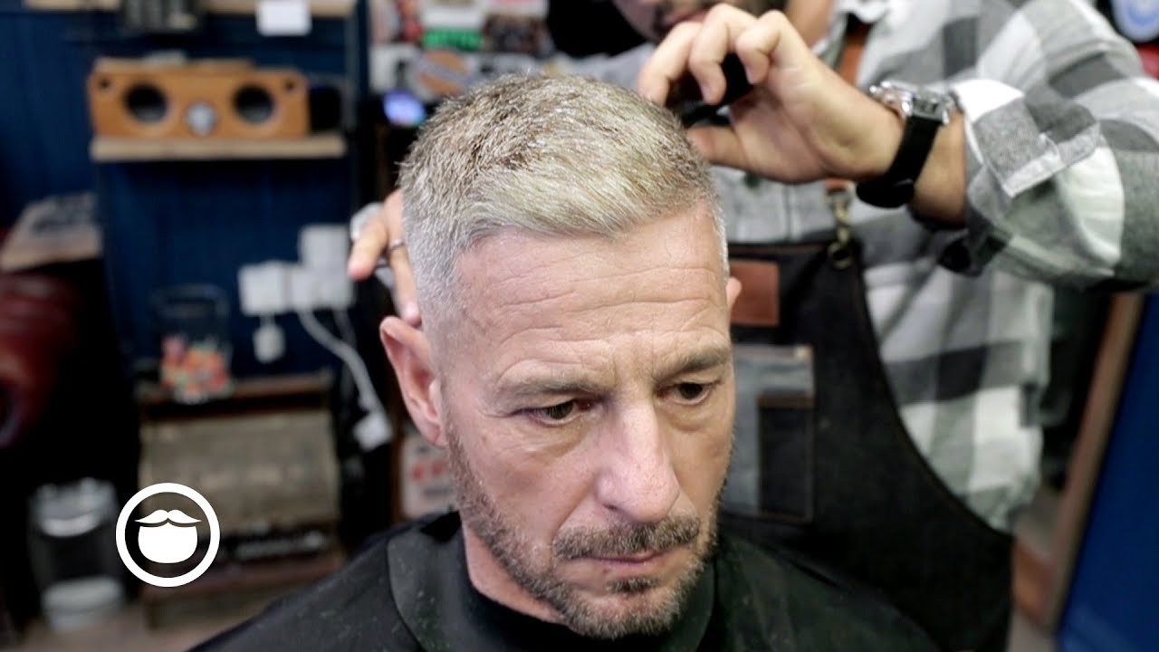 Barber Gives a Skin Fade to His Regular Customer Jack Rabbit's