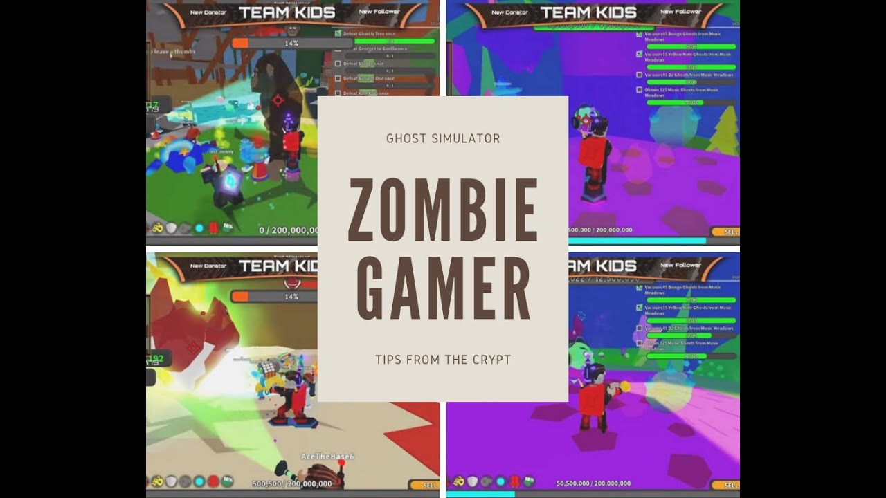 Ghost Hunter Zombie Gamer Playing Roblox Ghost Simulator Fandom Fare Kids Gaming - roblox gameplay ghost simulator new pet code and easy