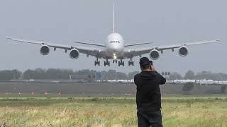 AIRBUS A380 GO AROUND, LANDING, DEPARTURE - 10 MINUTES A380 review of 2019 (4K)