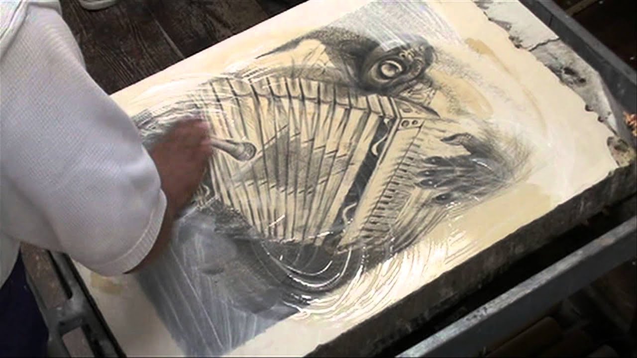 Stone Lithography - YouTube
