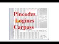 Pincodes  Logines  Carpass