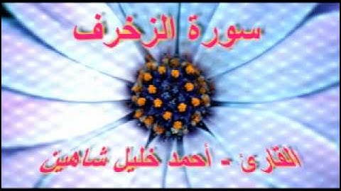 أحمد خليل شاهين - سورة الزخرف