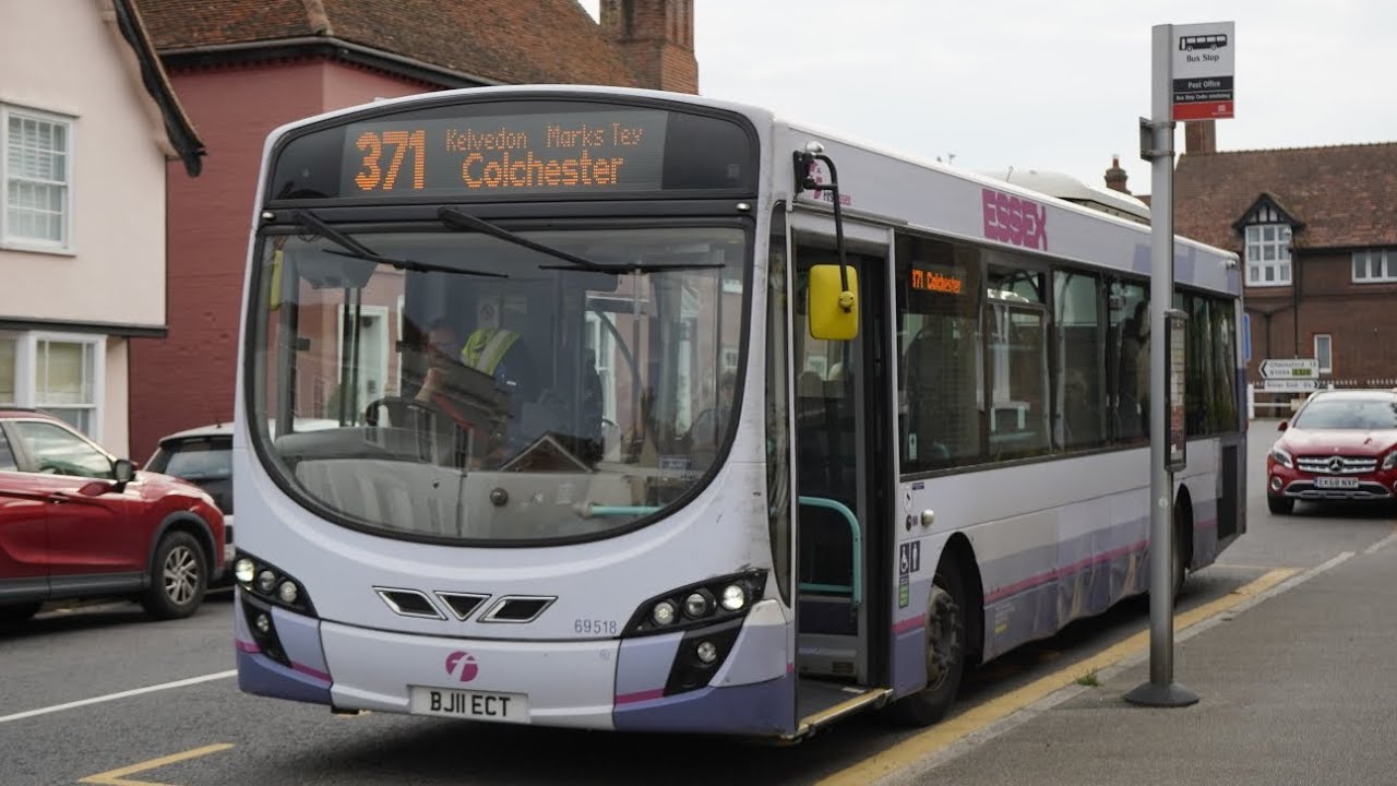 Full Speed Thrash - FirstEssex (at the time) 69518 Volvo B7RLE Wright Eclipse 2 working the 371