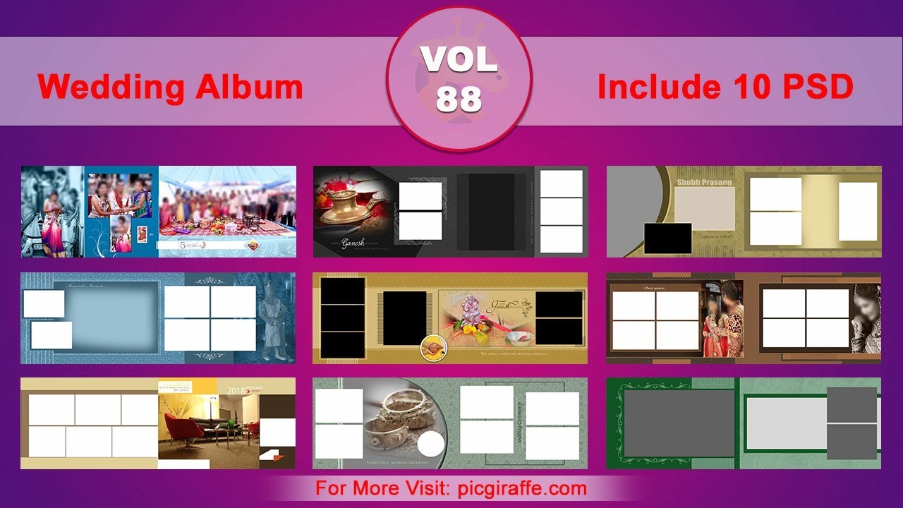 Download Wedding Album Design Psd Templates 12x36 Vol 88 Free Download Picgiraffe Com