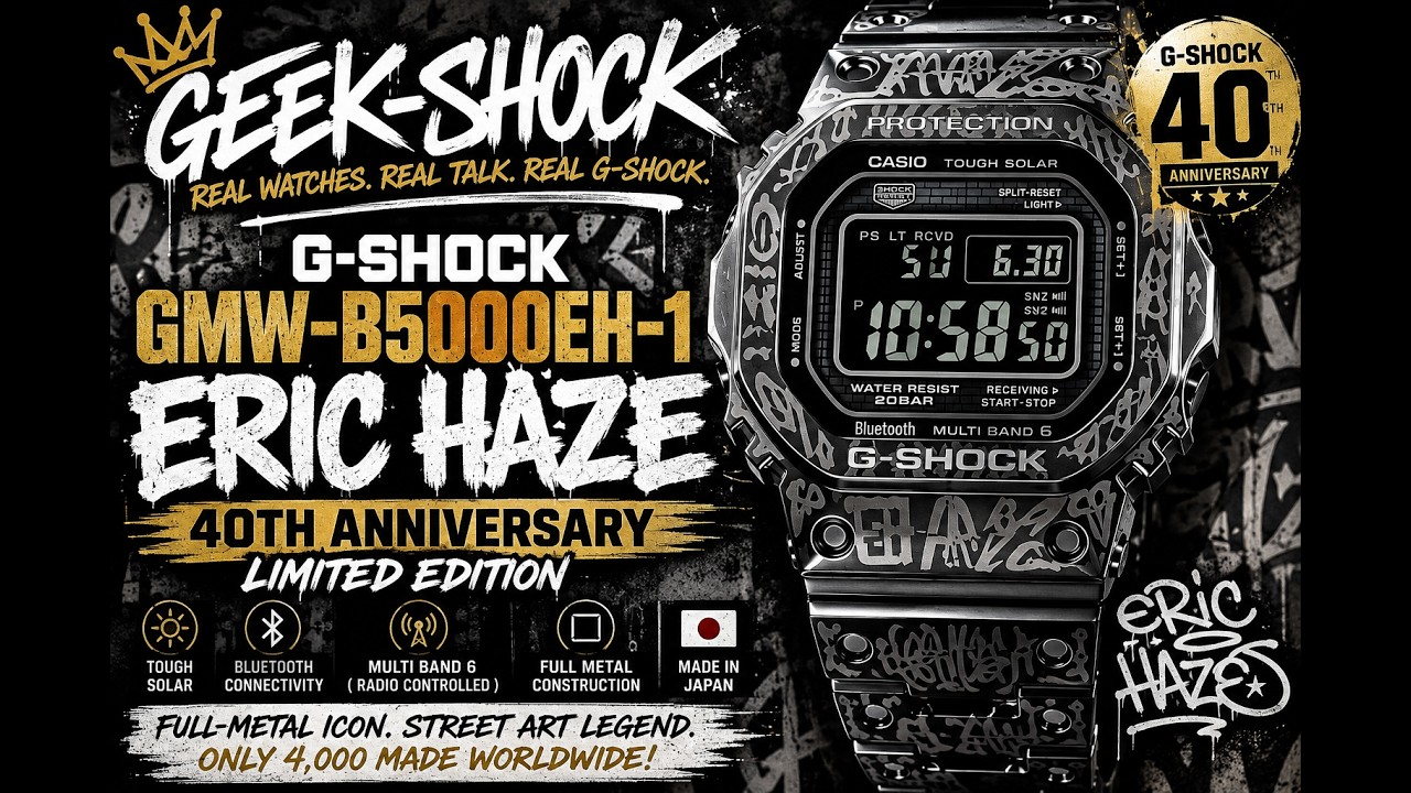 G-SHOCK x ERIC HAZE 🔥 GMW-B5000EH-1 | 40th Anniversary Full Metal