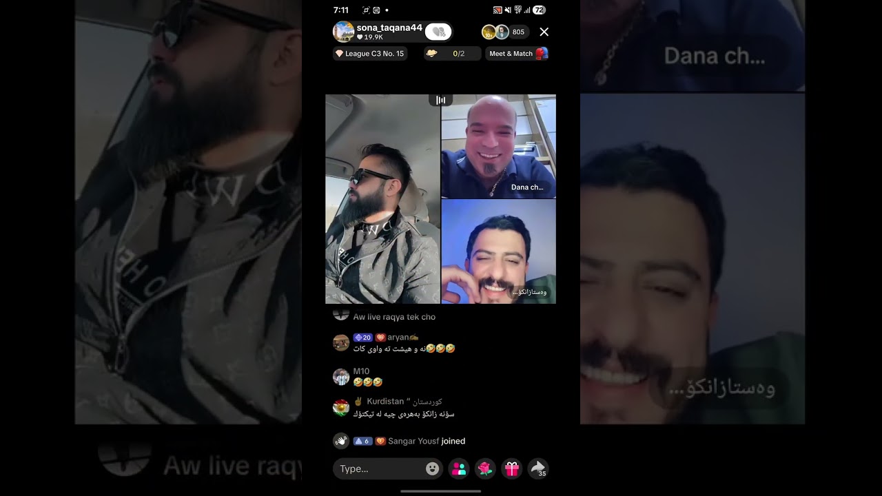 لایڤی تازە سۆنە تاقانە تەحەدی فول بەزم😂😂