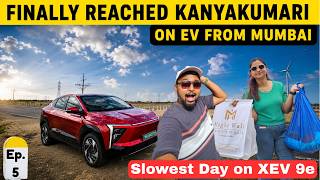 Ep. 5 | REACHED KANYAKUMARI From Mumbai - No Charger Here | South Trip on XEV 9E !!!