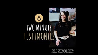 Ali Sinclair: Two Minute Testimony
