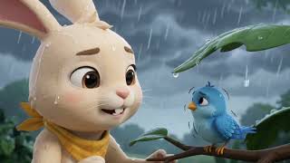 The Little Rabbit Who Saved a Bird 🐰🌧️ | Heartwarming Moral Story for Kids | Kids Cartoon