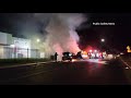 Pickup truck and camper fully engulfed in flames in South Sacramento