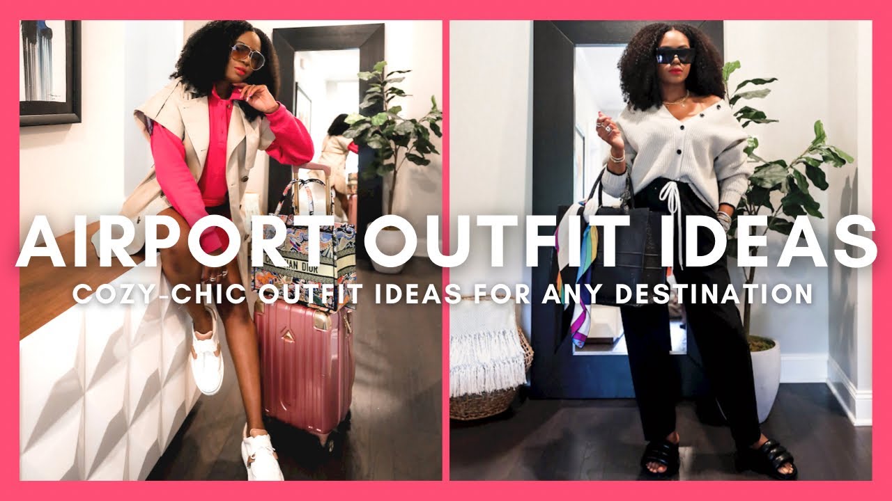 TRANSITIONAL TRAVEL OUTFITS SUMMER-FALL 2022  HOW TO PUT TOGETHER  COZY-CHIC AIRPORT LOOKS 