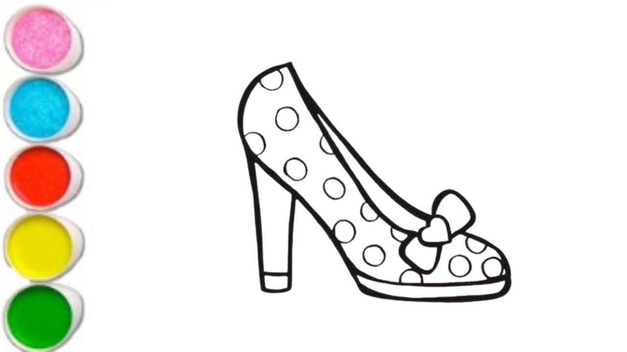 How To Draw Shoes Drawing, Painting & Coloring For Kids and Toddlers_ Child Art 🌈🎨
