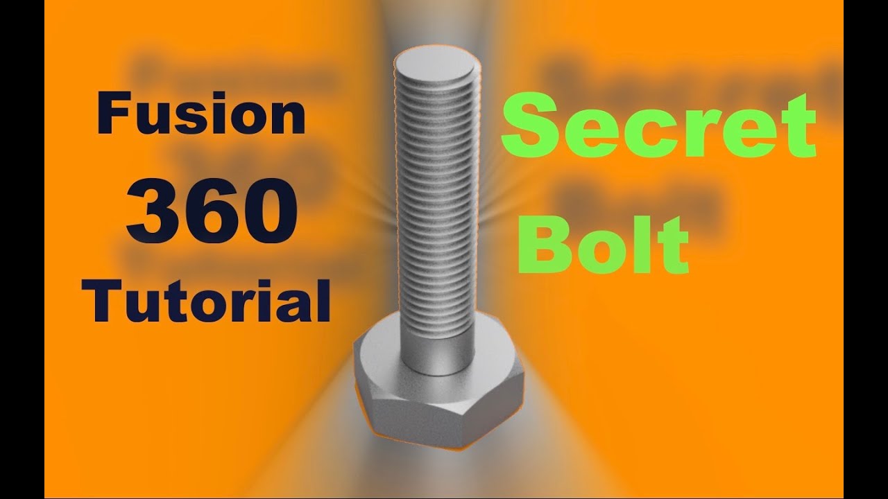Fusion 360 Tutorial Secret Bolt 3D Printed (Thread Nut) EASY STEP BY STEP! FOLLOW ALONG YouTube
