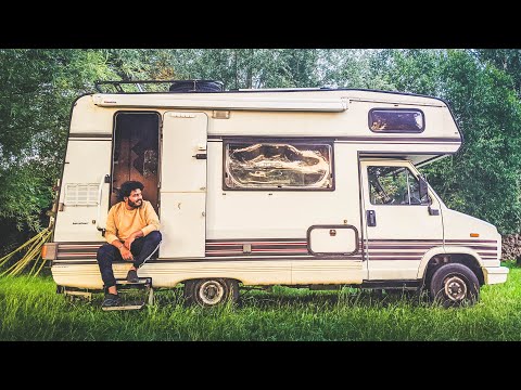 جولة في بيتنا الجديد كراڤان كلاسيك قبل التجديد Vintage Fiat Ducato 1988 RV TOUR 