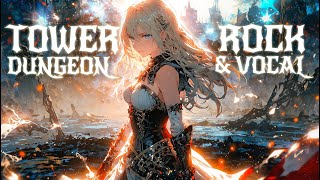 🔥Epic Tower Dungeon Dark Fantasy Rock Vocal ⚔️ Boss Battle Playlist Music for Gaming \u0026 Focus [1.2HR]
