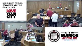 Marion City Council Committee Meeting 7 20 26
