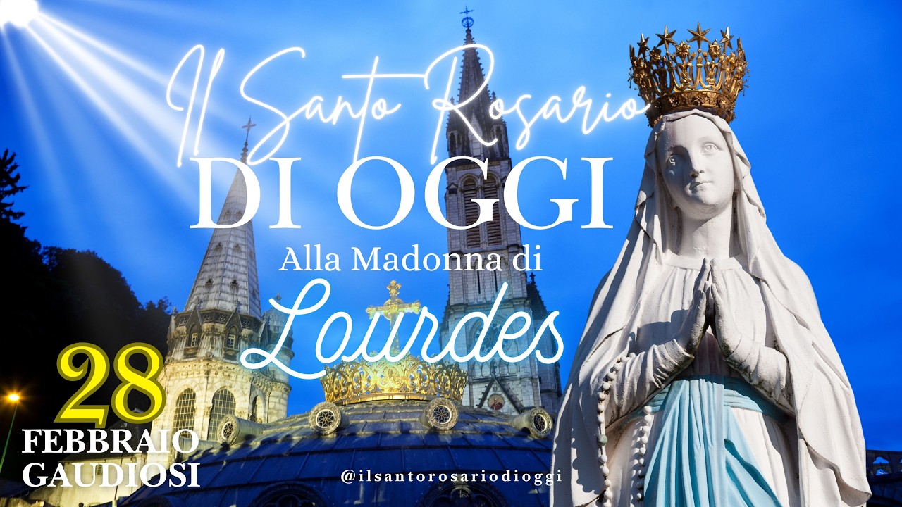 Santo Rosario di Lourdes di oggi, Sabato 28 Febbraio, San Romano di Condat Abate, Misteri Gaudiosi