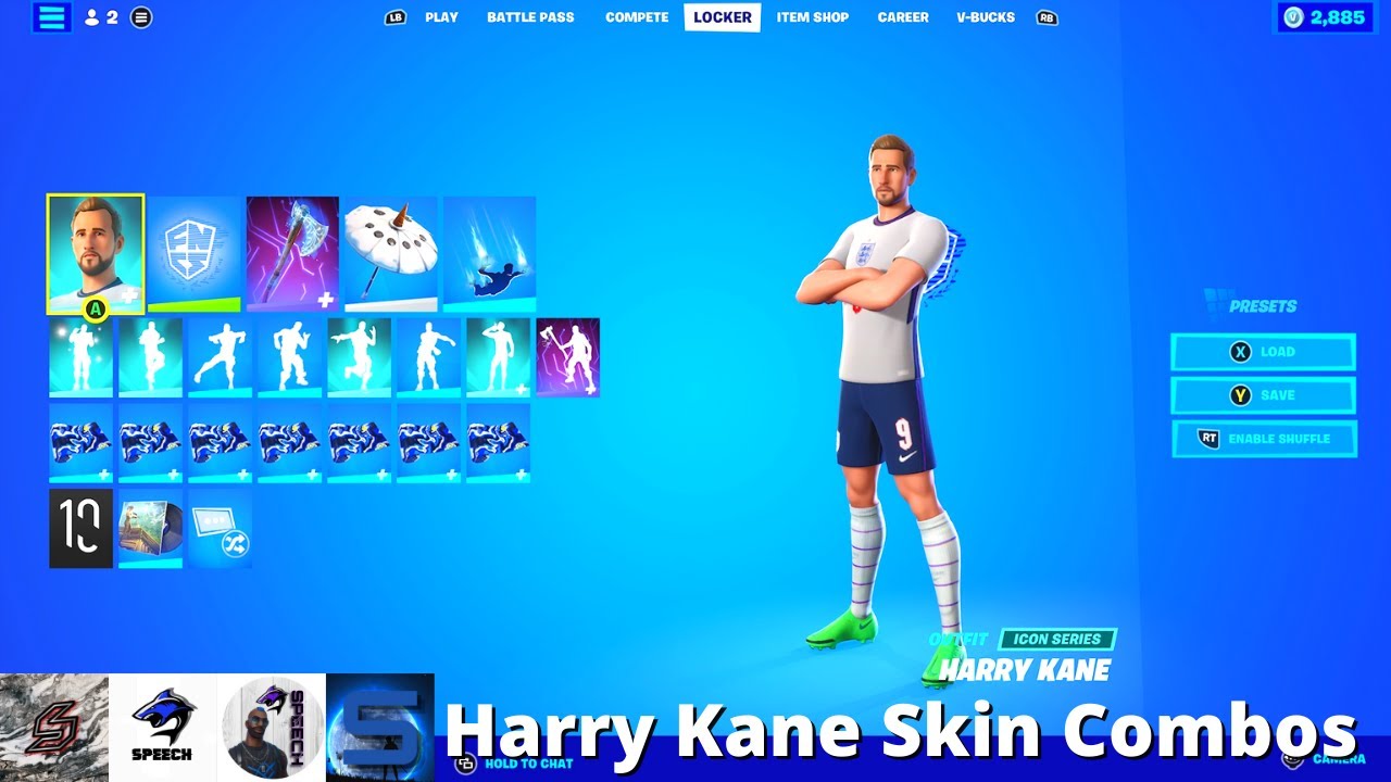 Harry Kane Skin Combos (Fortnite Battle Royale) YouTube