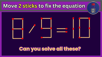 Can You Solve these Equations? - The ultimate Matchstick Puzzle Challenge! #quiz #maths #challenge