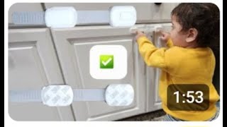 How to Install Cabinet Locks for Baby‑Proofing No Drilling | How to install Kitchen Cabinet Locks.