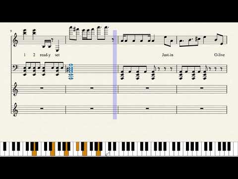 Justin Time Theme Song - Piano Tutorial (Musescore)