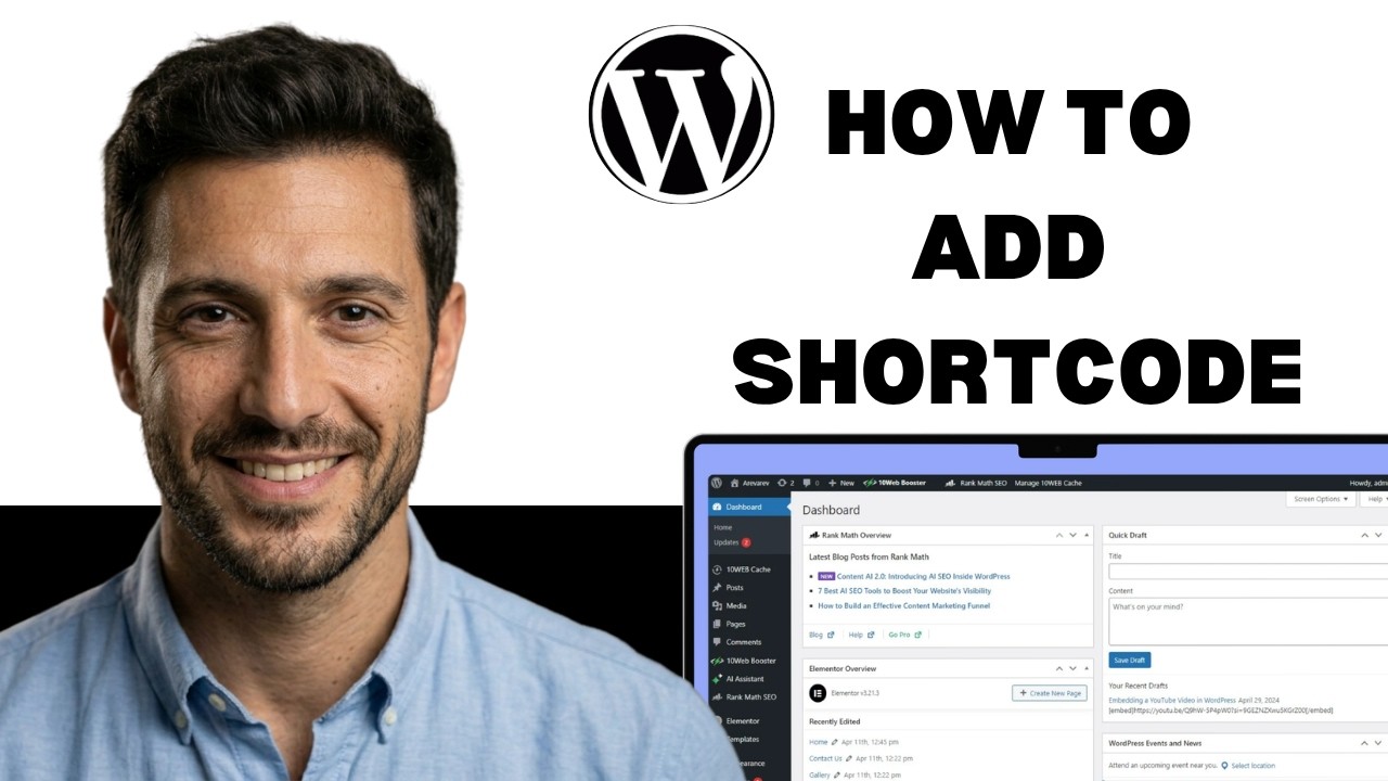 How to add shortcode in WordPress (full guide) - YouTube