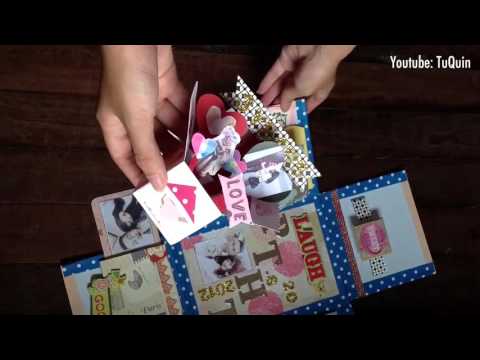 HANDMADE   DIY   HỘP BÍ MẬT kỷ niệm tình yêu   Exploding box