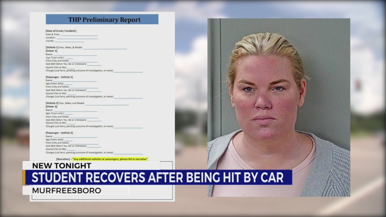 Student recovers after being hit by car; employee charged - YouTube