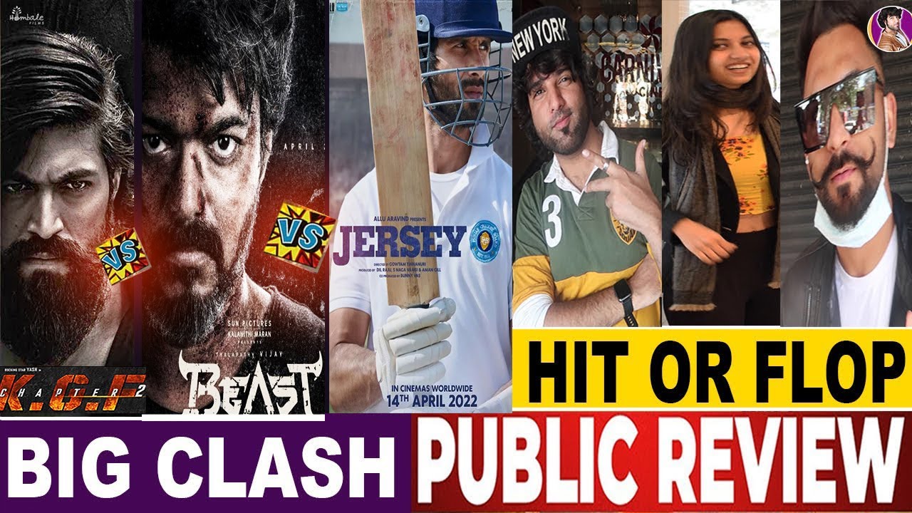 KGF Chapter 2 Vs Jersey VS BEAST 💥 Public Talk | YASH VS SHAHID KAPOOR | Public Reaction & Review