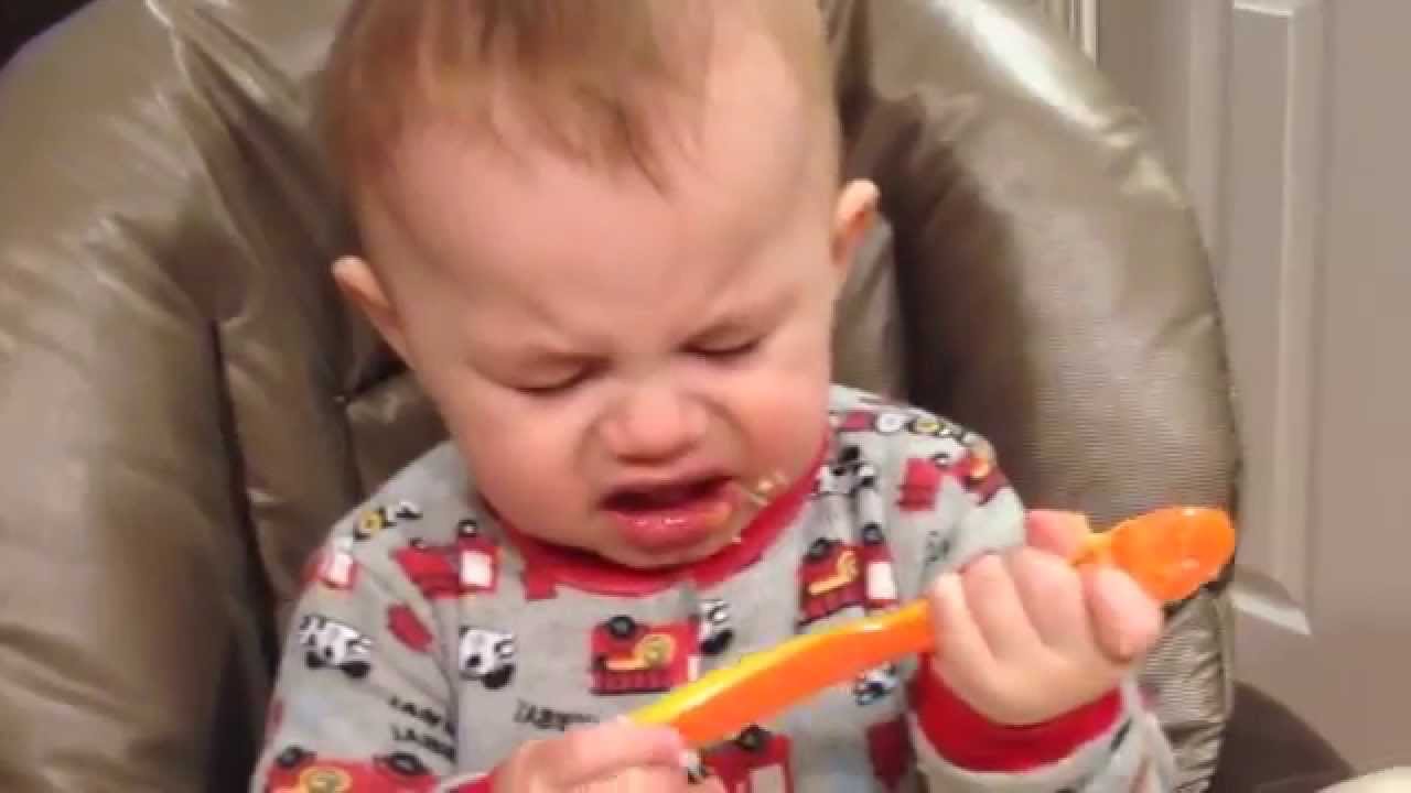 Hilarious baby hates food YouTube