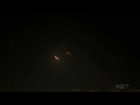 View of drones being intercepted over Jerusalem | Drone attack in Israel