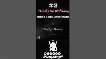 New Thanks for watching YouTube Outro Template 3 For YouTube Channels 2023