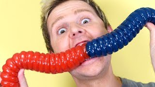 Choking On Giant Gummy Worm