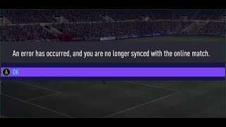 Fix FIFA 22/21 An Error Has Occurred And You Are No Longer Synced With The Online Match On PC