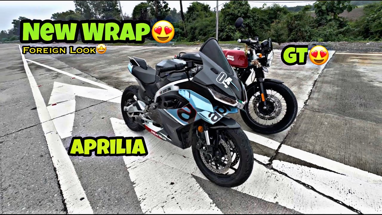 Finally 😍New Look | Fully Modified Aprilia RS457| New Wrap | RE Continental GT650 | 