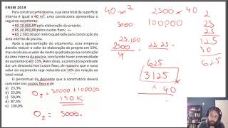 Enem 2019 - Matemática Questao 179 Prova Amarela - Piscina Cara