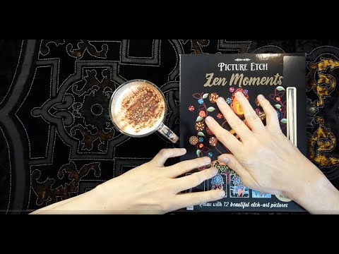 ASMR | Subscriber Gift! - Zen Etch Art Pictures, Whispered Catch Up & Chat at Coffee Time!