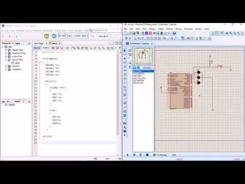 Turn on LEDs when PIC16F877A receives an external interrupt MP Lab Proteus | My Project Assignment